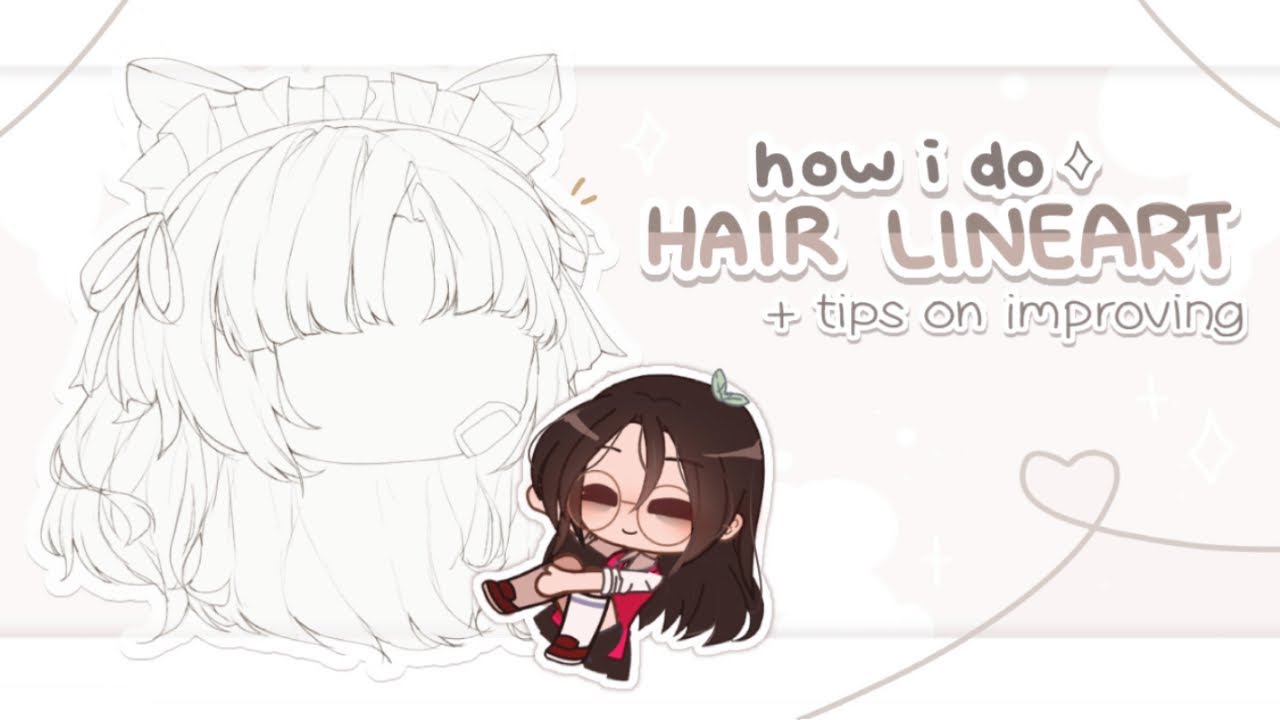 how to do lineart #1 ✧･ﾟ:  + tips on improving lineart | hair | tutorial gacha club | ibispaint x