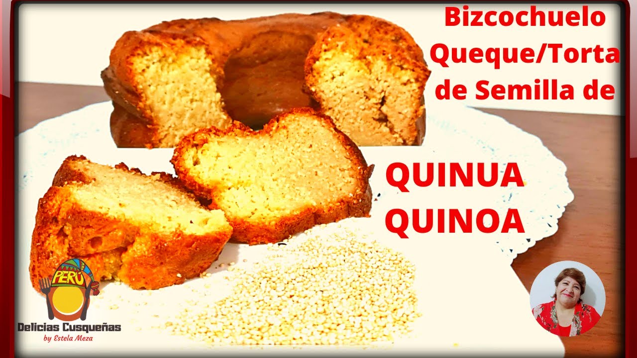 COMO HACER BIZCOCHUELO/ TORTA/QUEQUE/ DE SEMILLA DE QUINUA/QUINOA/ CON LICUADORA/ FÁCIL RÁPIDO