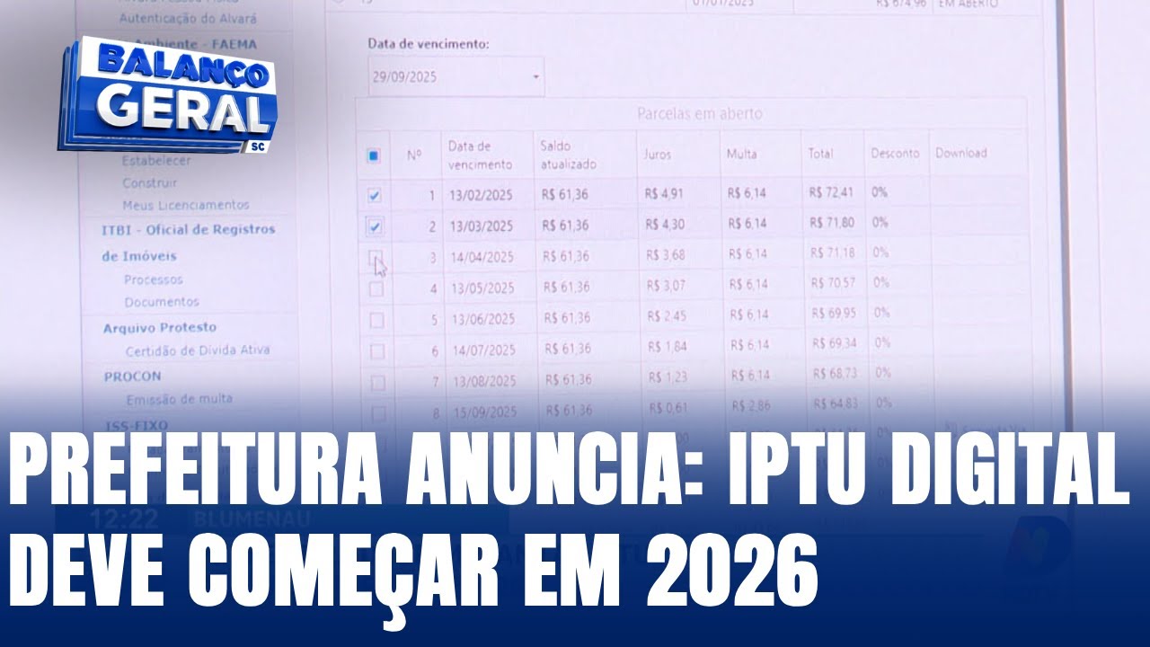 Prefeitura anuncia: IPTU digital deve come&ccedil;ar em 2026