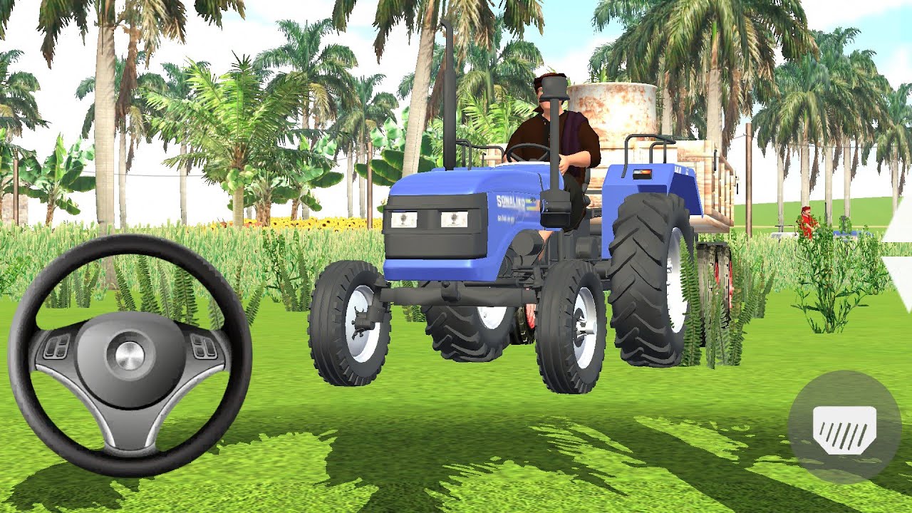 Indian tractor simulator 3d gameplay // tractor wala game video // Android gameplay malayalam