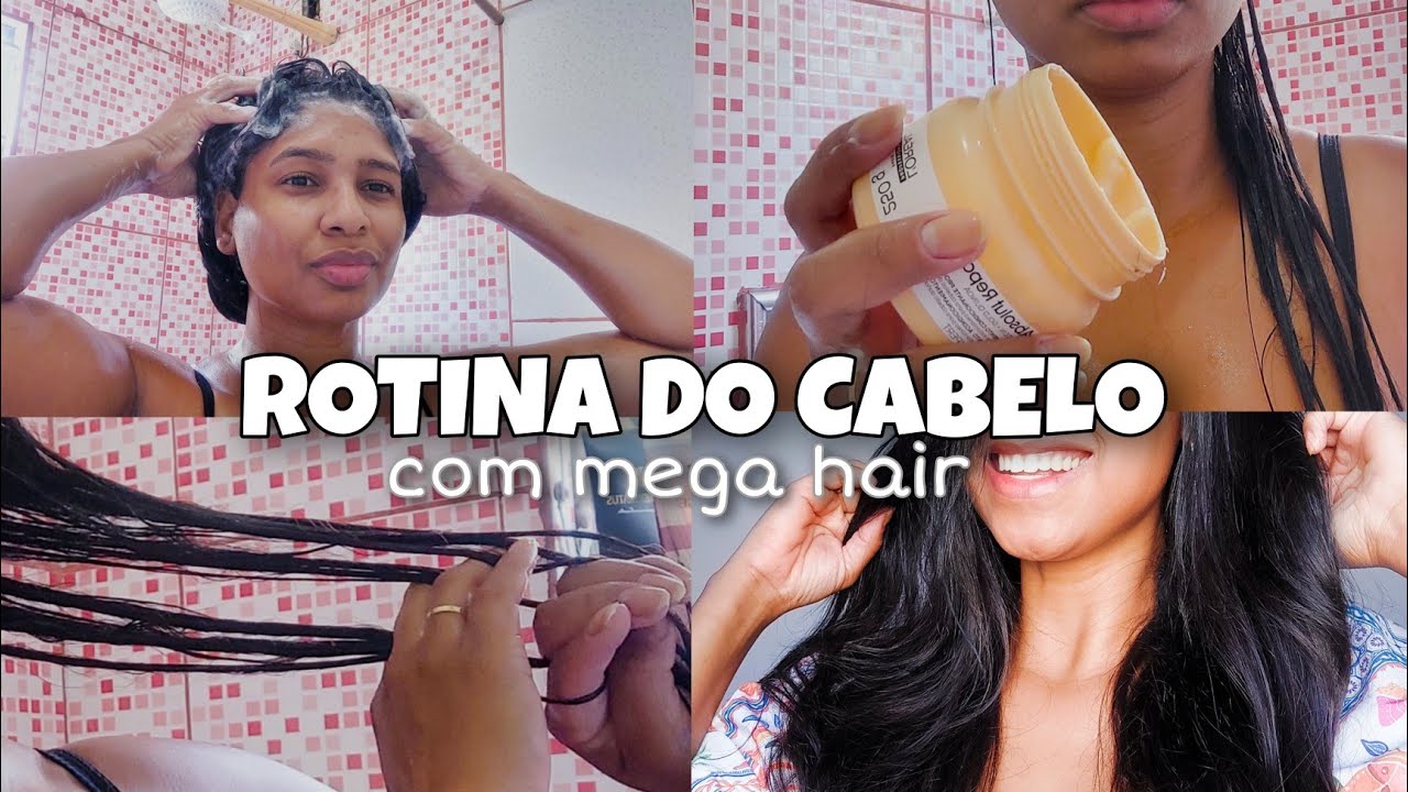 ROTINA DO MEU CABELO COM MEGA HAIR ( Da lavagem a finalização )| Priscila Oliveira