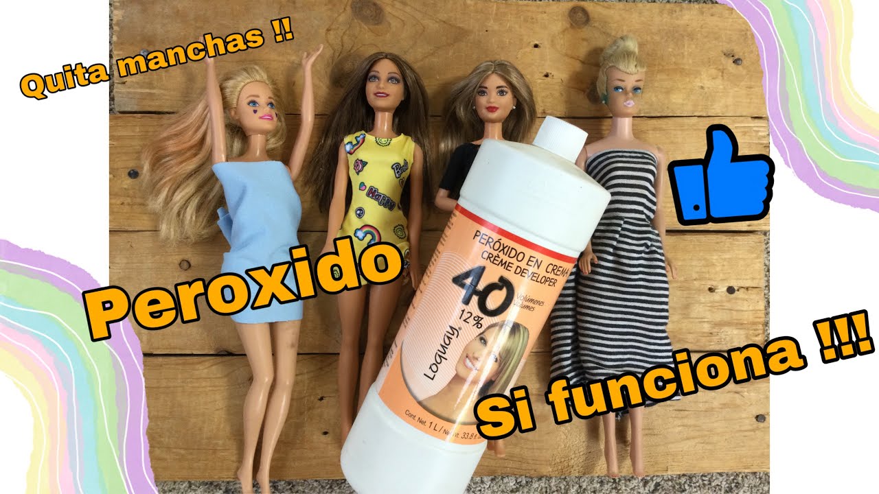Como quitar manchas a las muñecas con peróxido / experimentando 👌