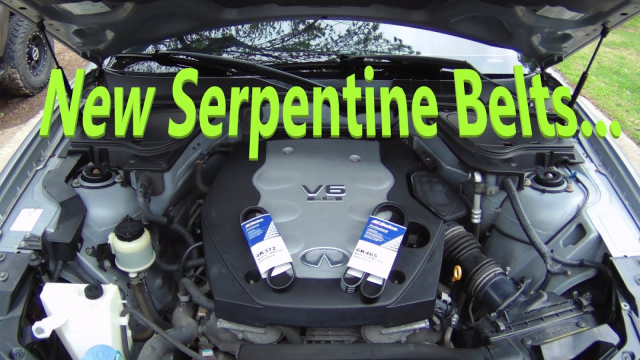 How To Replace Infiniti Serpentine Belts! (FX35, FX45, G35, M35, M45, Q45, QX4)