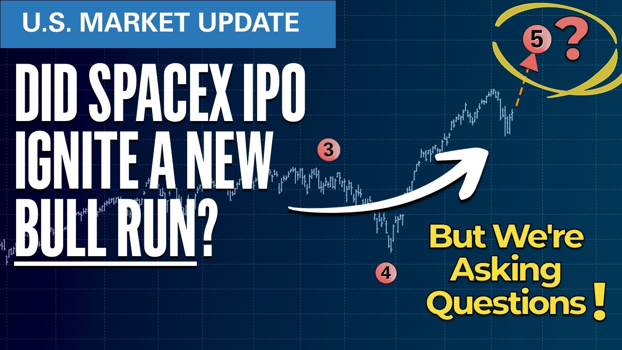 Запустило ли IPO SpaceX новый БЫЧИЙ ТРЕНД? | Волновой анализ Эллиотта, S&P500 и VIX: технический ...