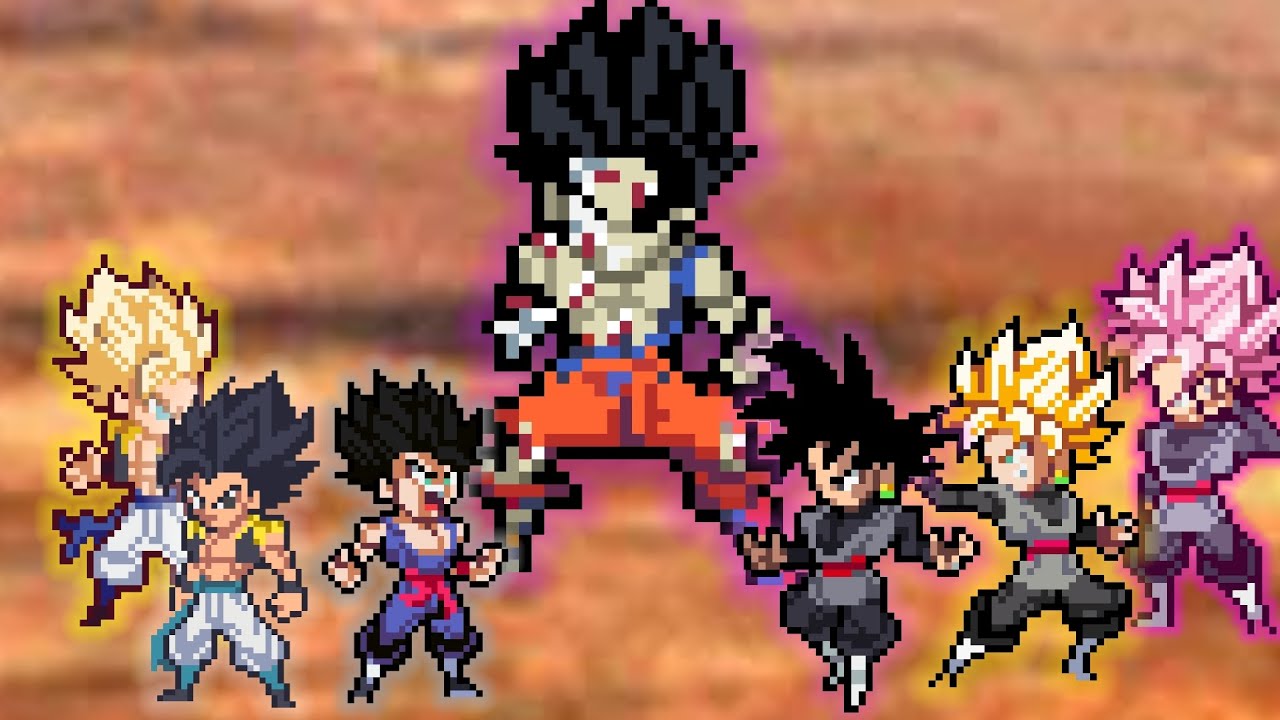 Gogeta & Gohan VS Black VS Gohan Zombie| Sprite Animation 
