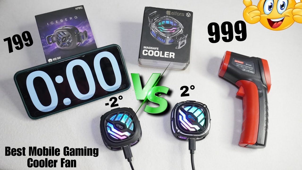 Kreo iceburg VS Elfora mobile Magnetic Cooler || Full Compare || Best Mobile Gaming Cooler Fan