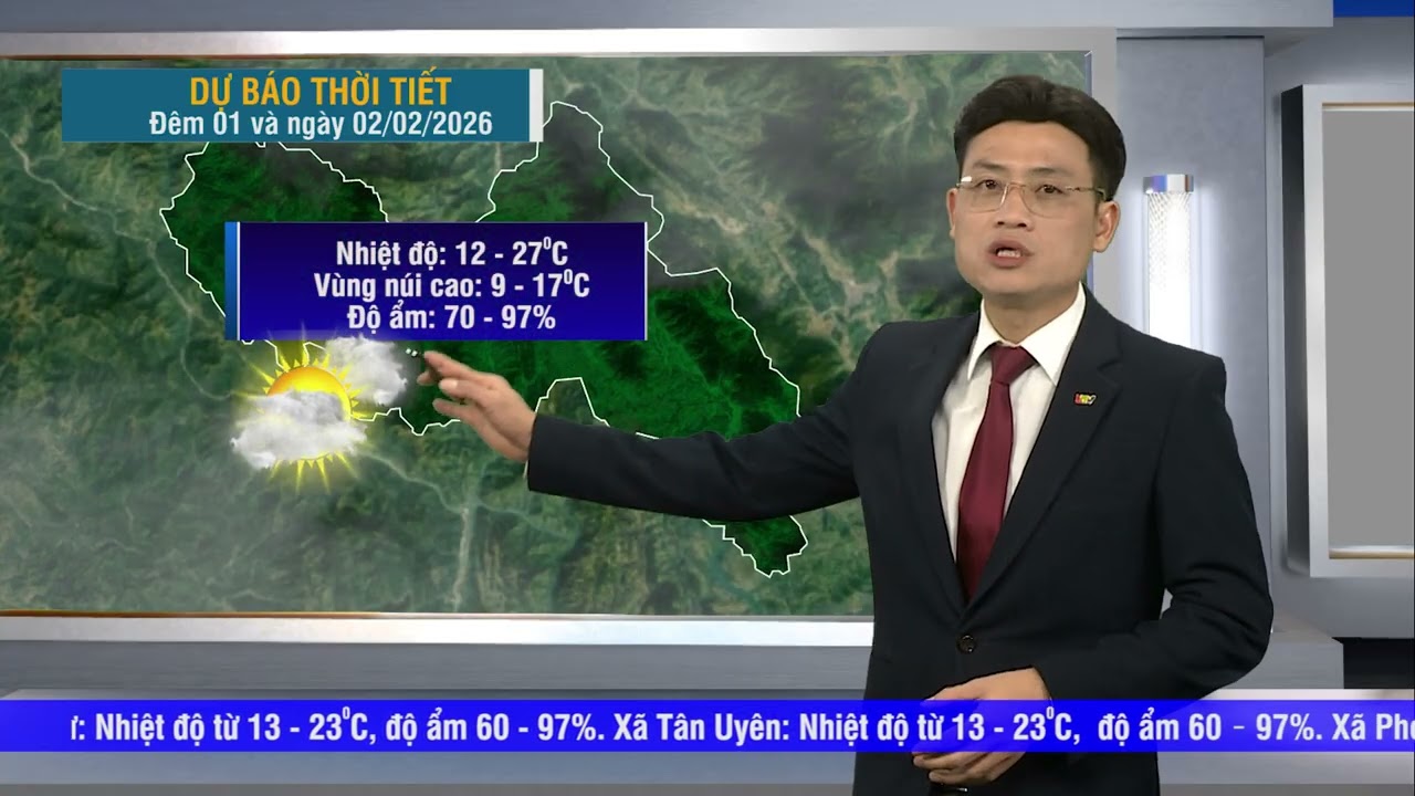 Dự báo thời tiết Lai Châu, ngày 02/02/2026