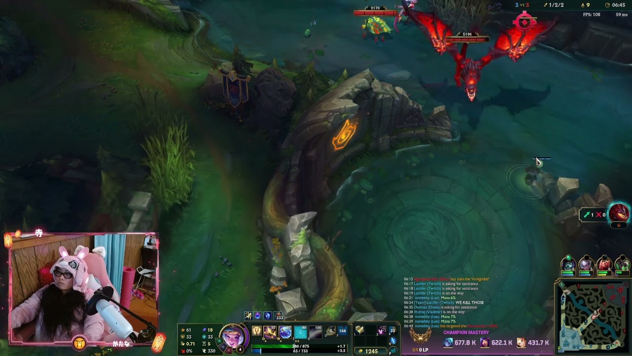 12/04/2024 - nomebby#na1 - Lux Support - Solo Ranked - -23LP Gold 4