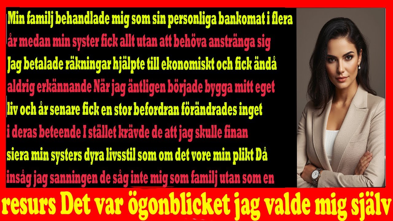 aMin familj anv&auml;nde mig som bankomat i &aring;ratal  min syster fick allt tills sanningen kom fram