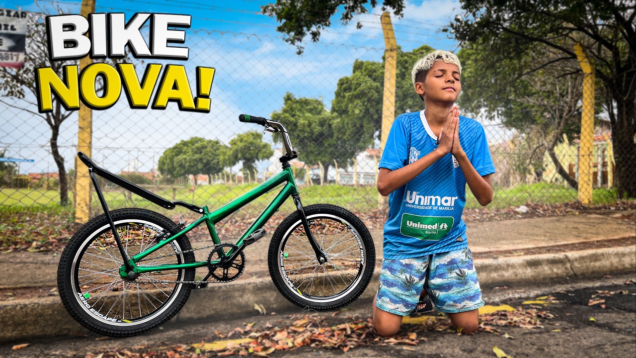 ELE SE EMOCIONOU COM A NOVA BIKE MONTADINHA ARO 20 DELE!!😭