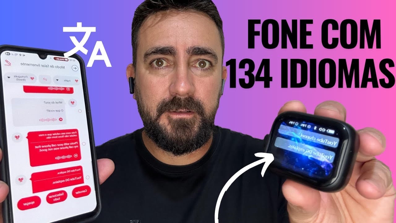 ESSE FONE DE OUVIDO BLUETOOTH TRADUZ 134 IDIOMAS, TEM TELA LCD, ÓTIMA QUALIDADE DE SOM E CUSTA R$110