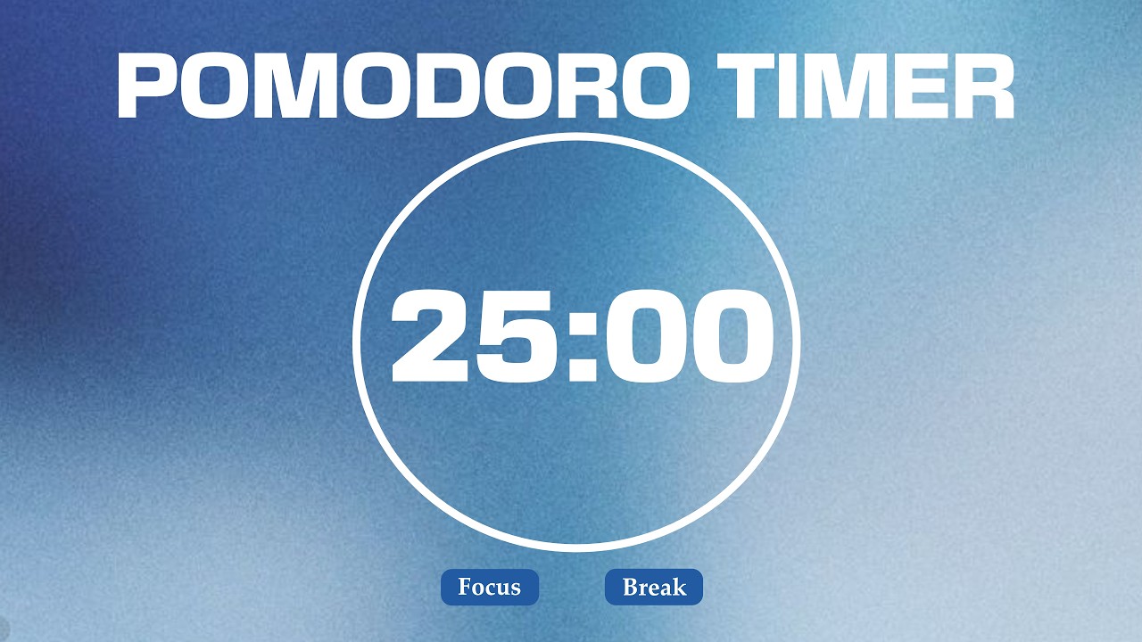 Boost Productivity: 25/5 Pomodoro Study Timer | Relaxing Rain for Deep Work