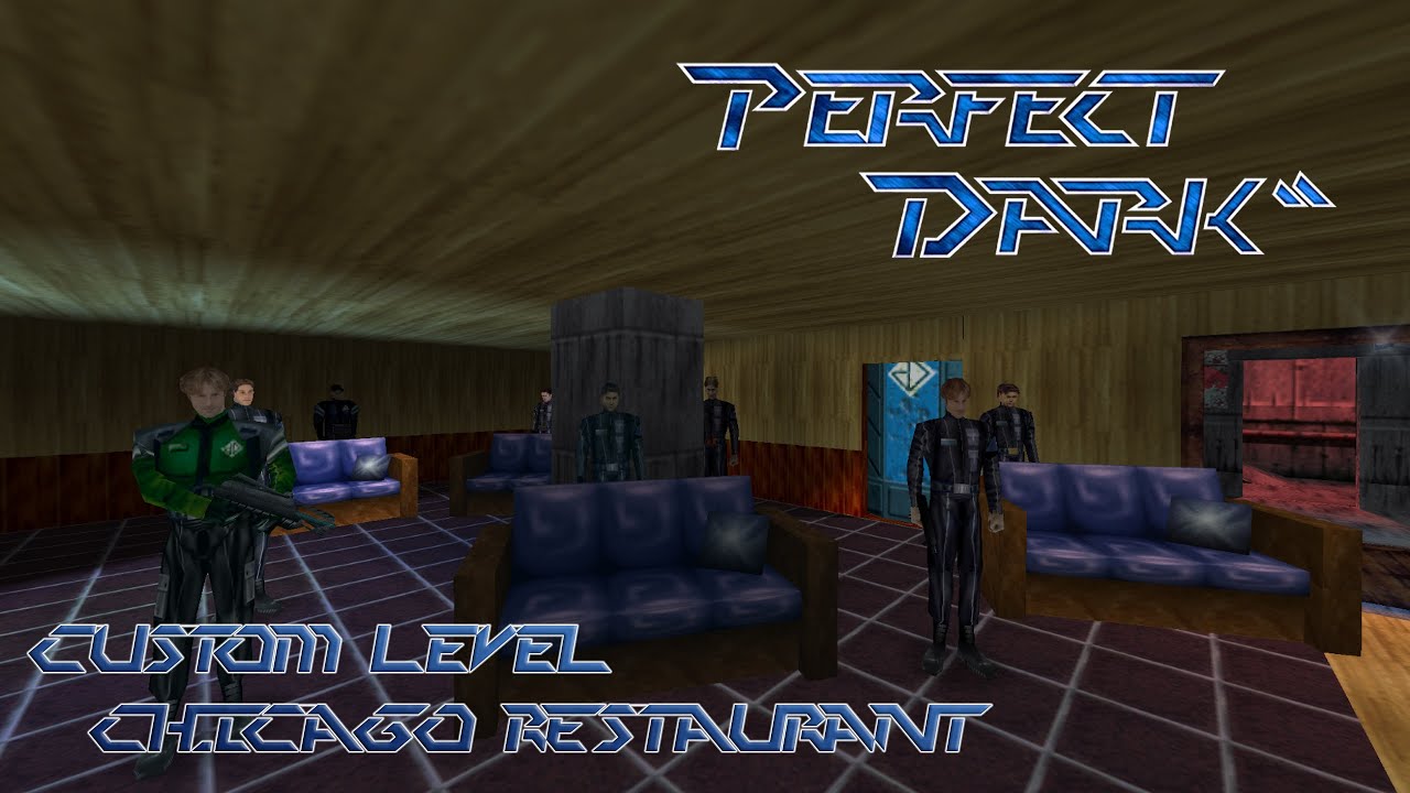 Perfect Dark N64 - Chicago Restaurant - Perfect Agent (Custom level)
