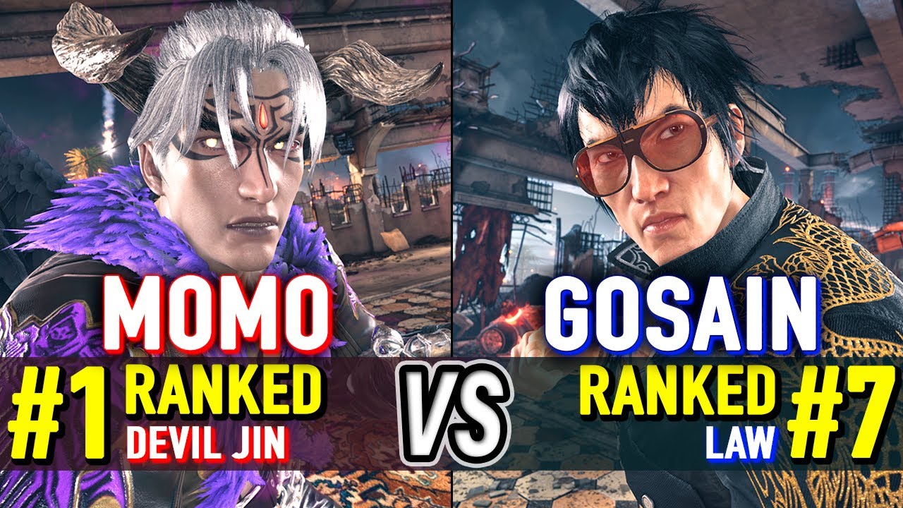 T8 🔥 MOMO (#1 Ranked Devil Jin) vs GOSAIN (#7 Ranked Law) 🔥 Tekken 8 High Level Gameplay