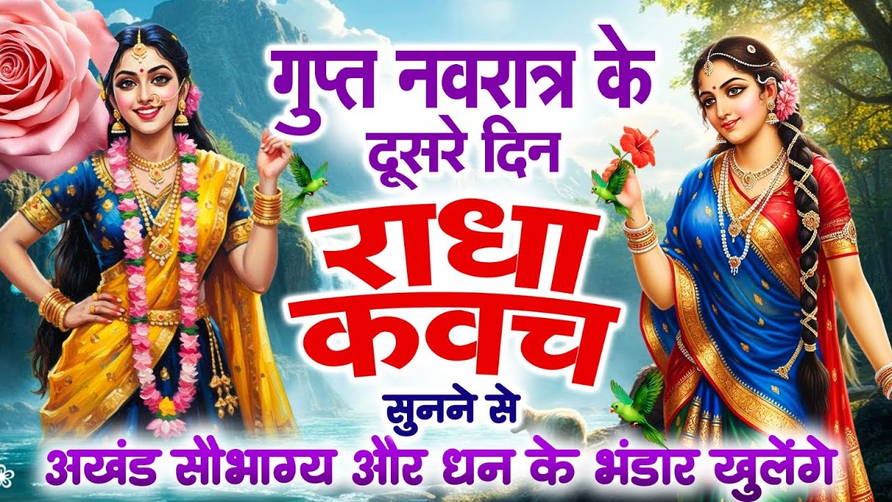 गुप्त नवरात के तीसरे दिन को #राधा कवच सुनने से अखंड सौभाग्य और धन के भंडार खुलेंगे~Radha Kavach 2026