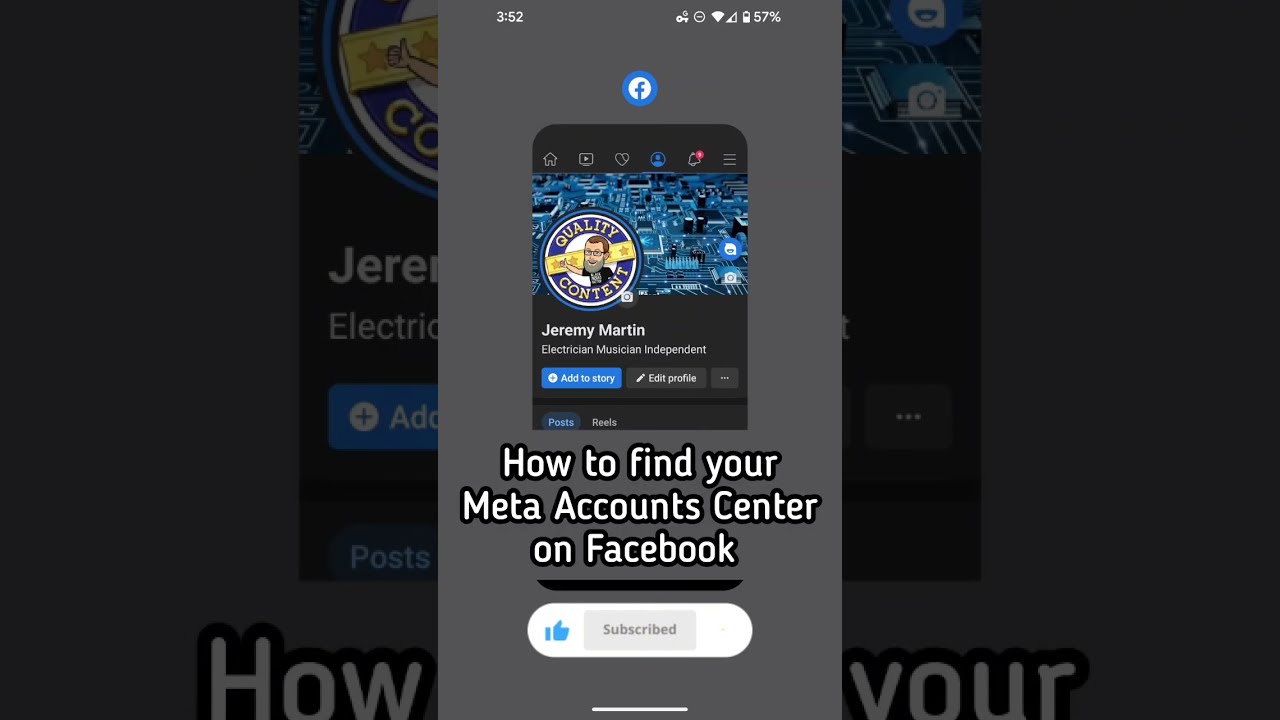 How to find your Meta Accounts Center on Facebook