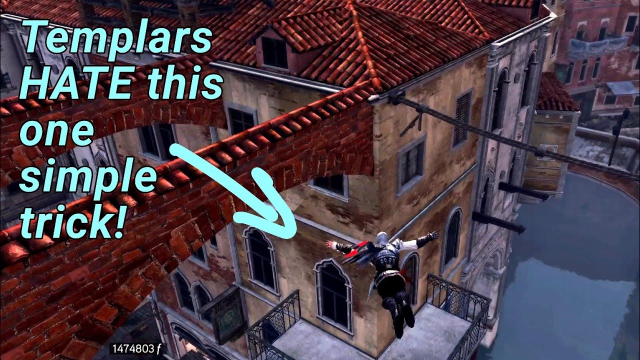 Паркур в Assassin's Creed 2 | Демонстрирую свой секретный трюк с лебединым прыжком с балкона