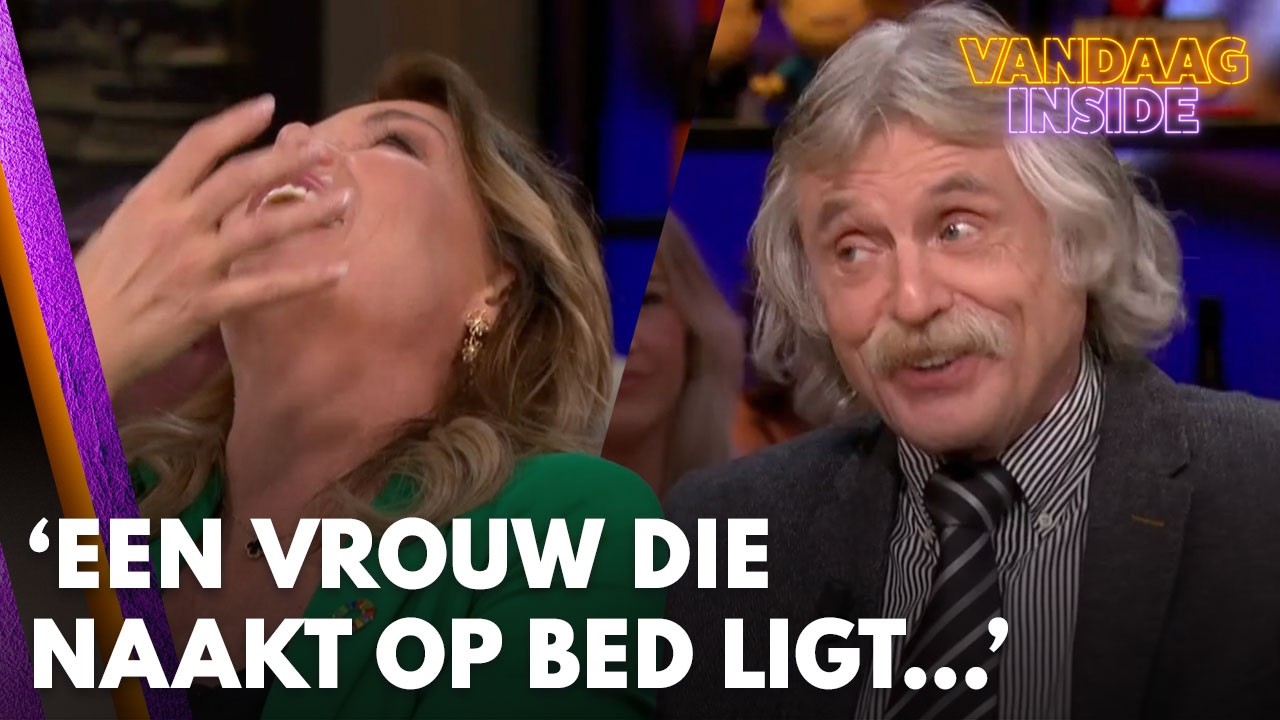 Johan Derksen ontdekt kwaliteit Goedele Liekens en fantaseert: 'Een vrouw die naakt op bed ligt...'