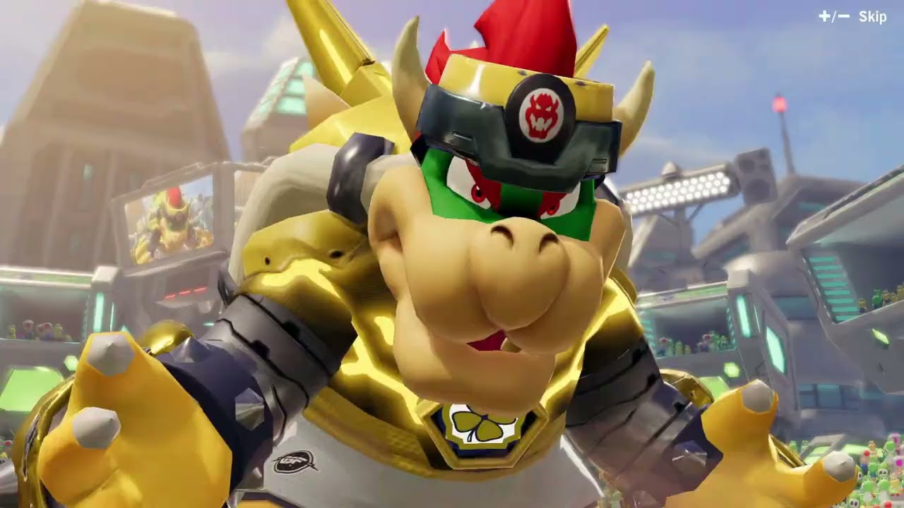 Let 's play Mario Strikers: Battle League with my son 1