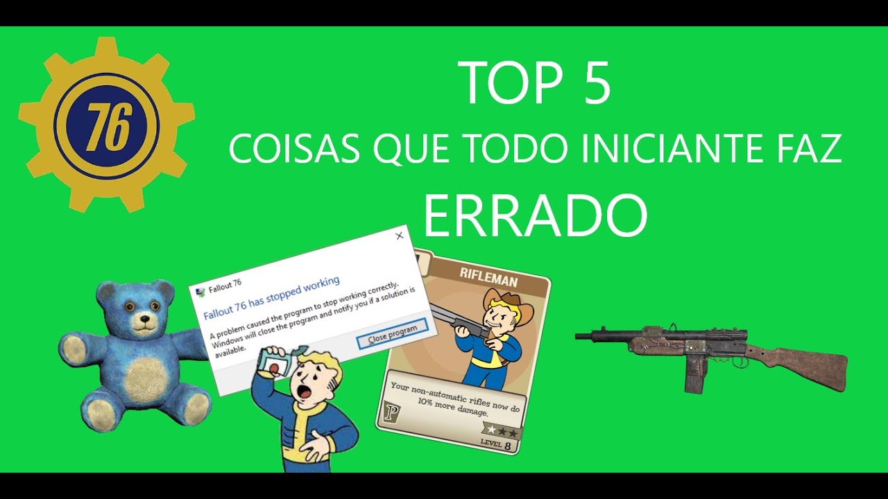 TOP 5 Coisas que todo Jogador iniciante faz Errado!! [Fallout 76]