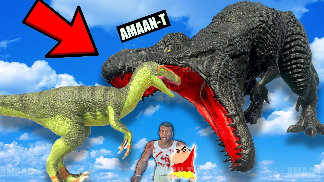 SHINCHAN DINOSAUR ARMY vs PINCHAN DINOSAUR ARMY | SHINCHAN & FRANKLIN DINOSAUR GAME (GTA 5 MODS)