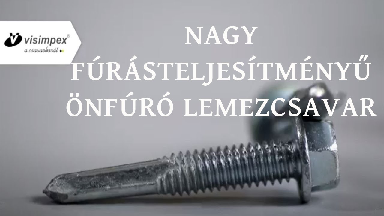 Nagy fúrásteljesítményű lemezcsavar