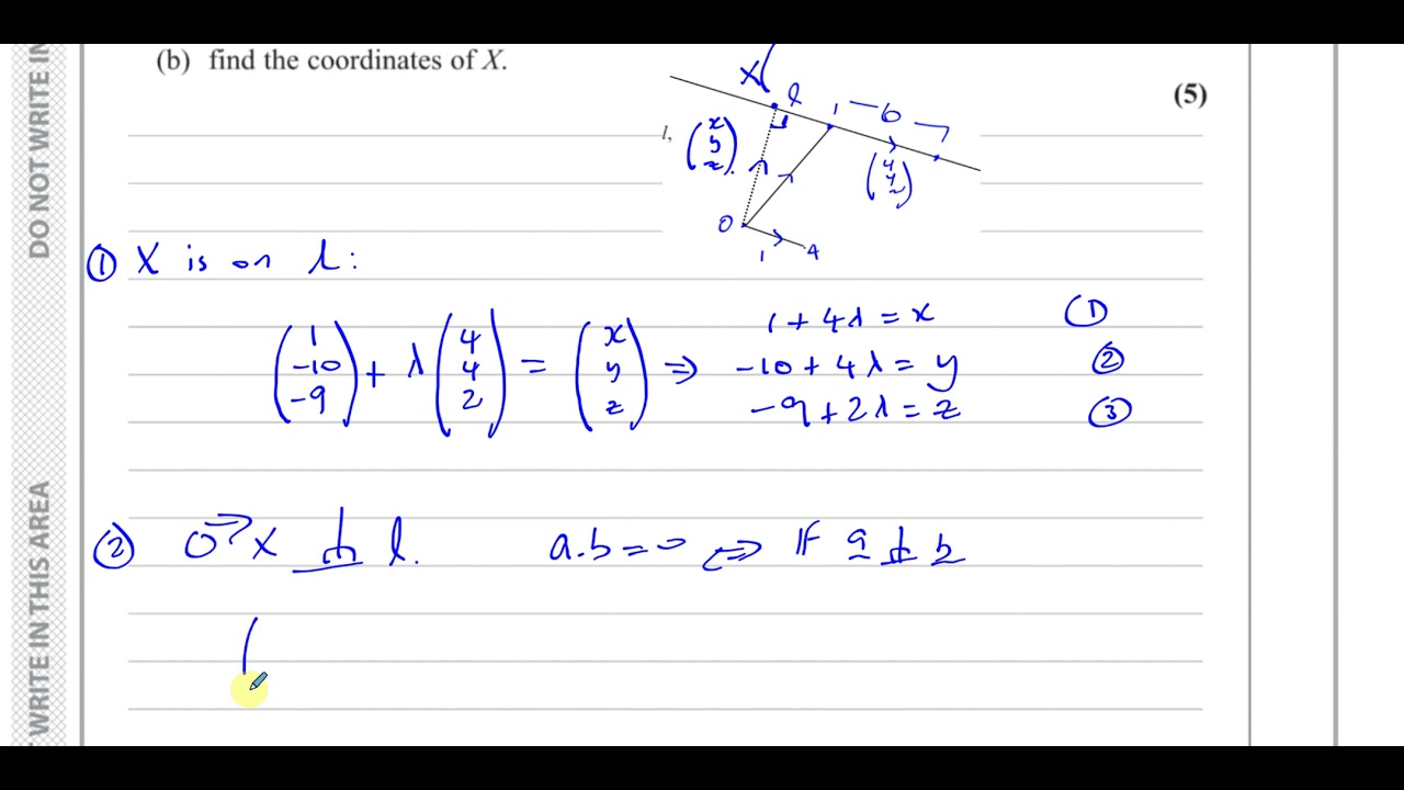 WMA14 01 IAL (Edexcel) P4 June 2021 Q7 Vectors  Unit Vectors  Perpendicular Vectors   Geometry