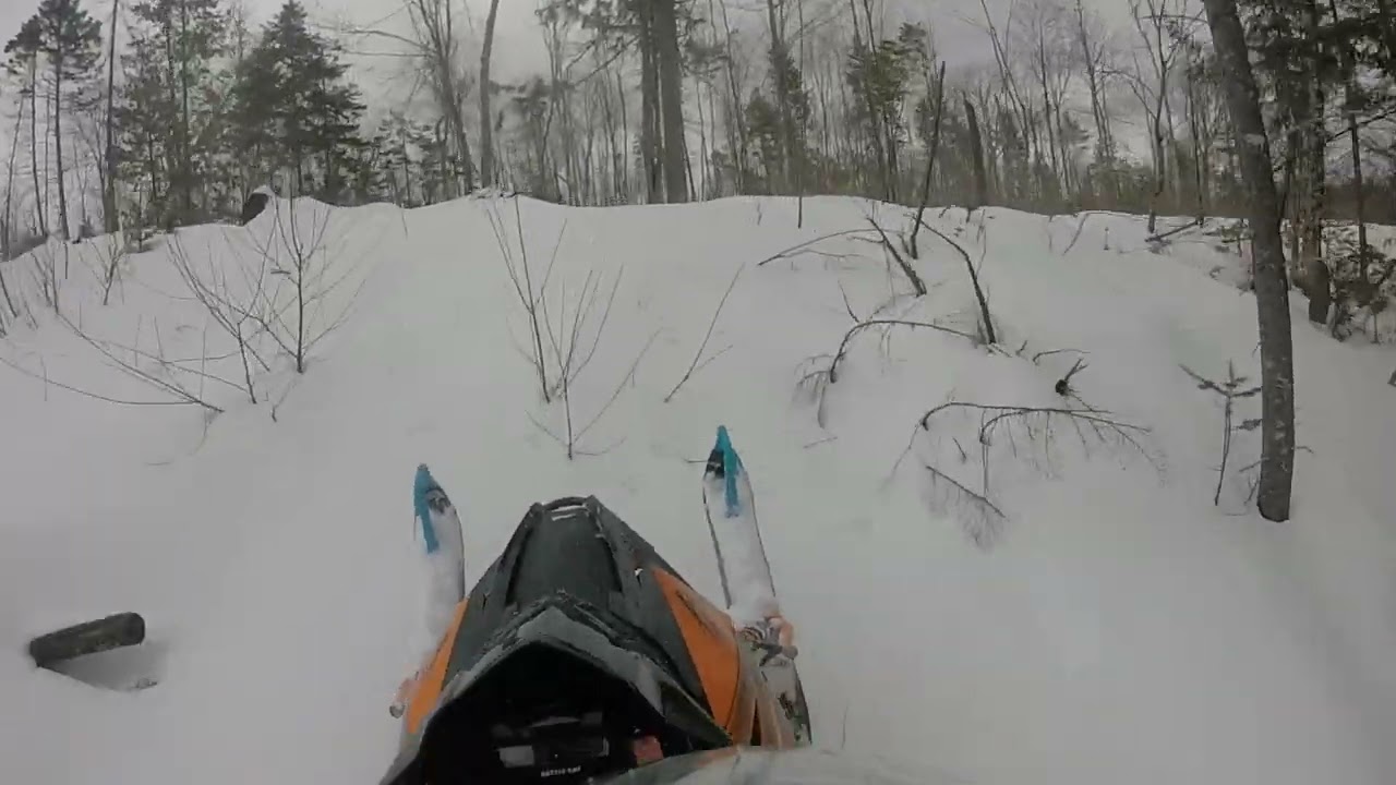 Northern Maine March Backcountry riding Arctic Cat Riot X 146