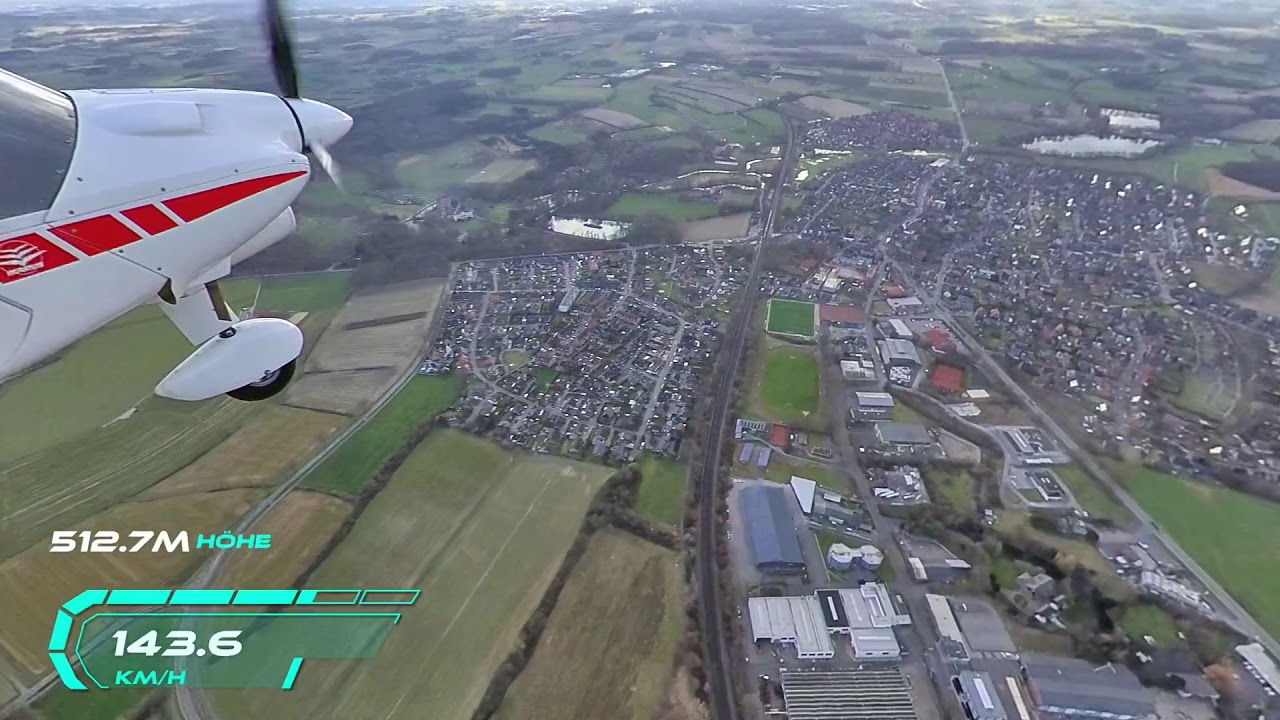 Ein Flug von Telgte EDLT &uuml;ber die Stadt M&uuml;nster, D&uuml;lmen nach EDLB