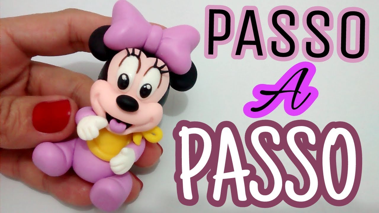 DIY: FAÇA VOCÊ MESMO 🍼🍭 ( MINNIE BABY)  PORCELANA FRIA - COLD PORCELAIN   BISCUIT #luprestes