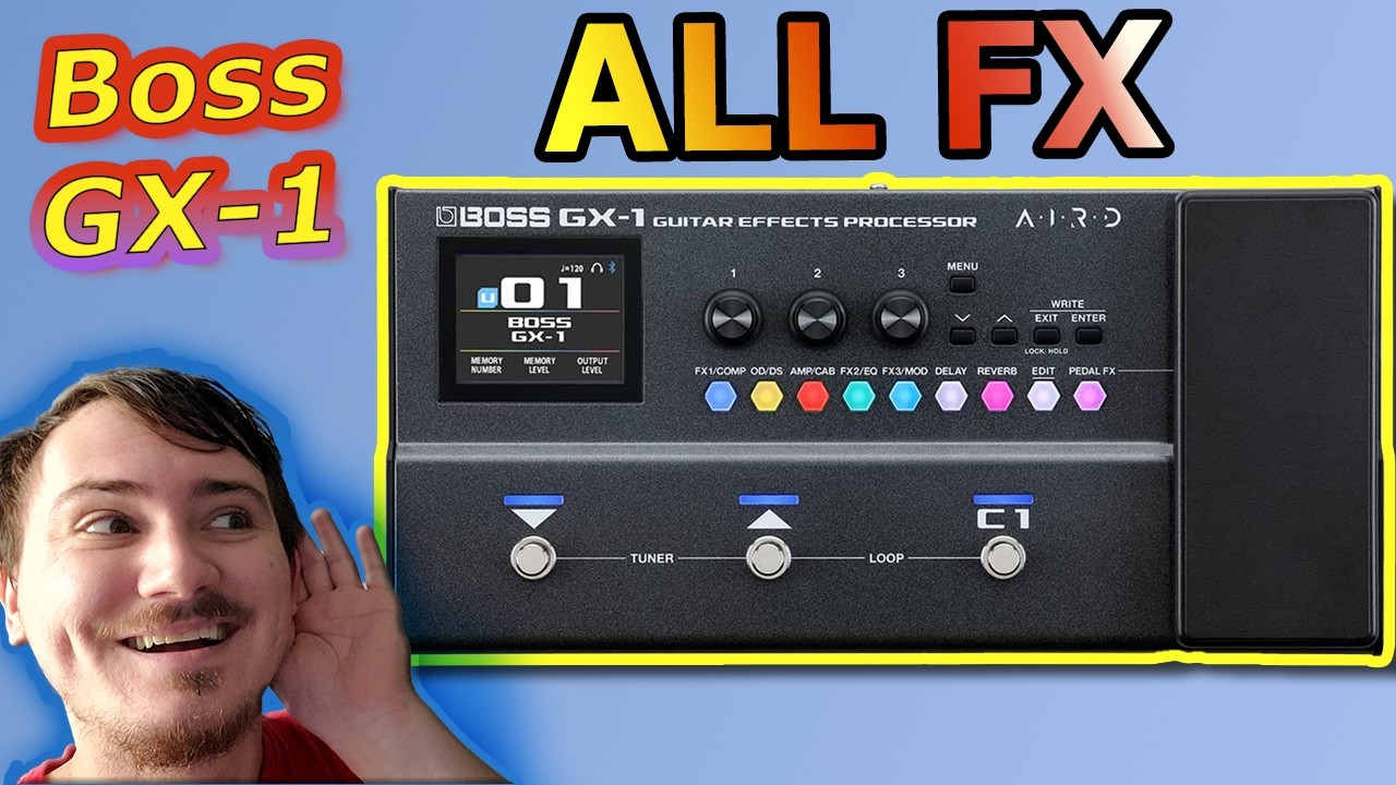 Boss GX-1 ALL FX, EVERY EFFECT On Boss GX1 Multi Effect Pedal
