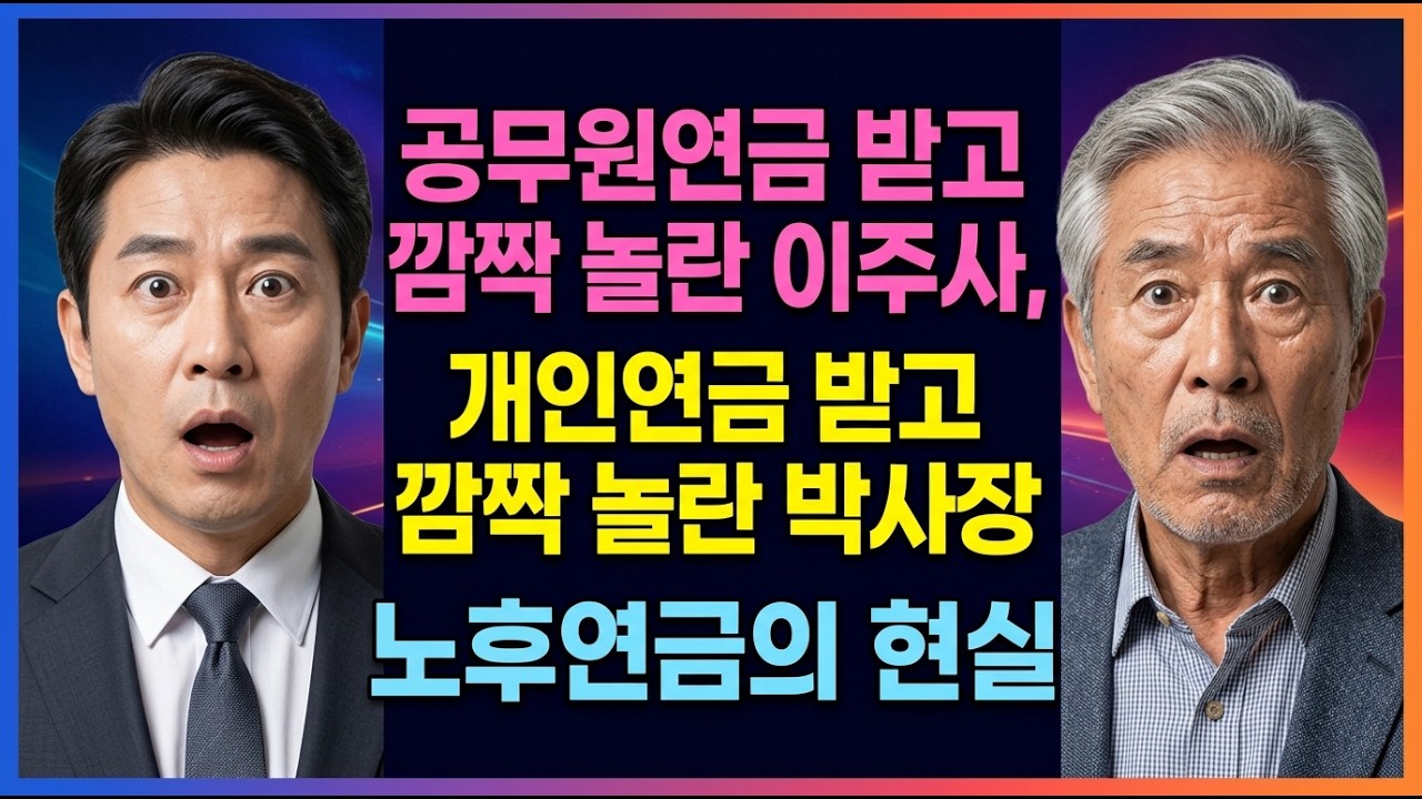 공무원연금 받고 깜짝 놀란 이주사와 개인연금 받고 깜짝 놀란 박사장 노후연금의 현실