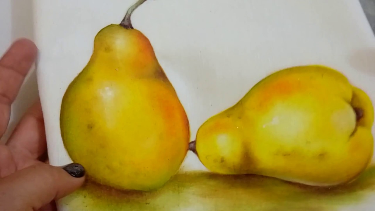 PINTURA EN TELA, Como pinto una pera