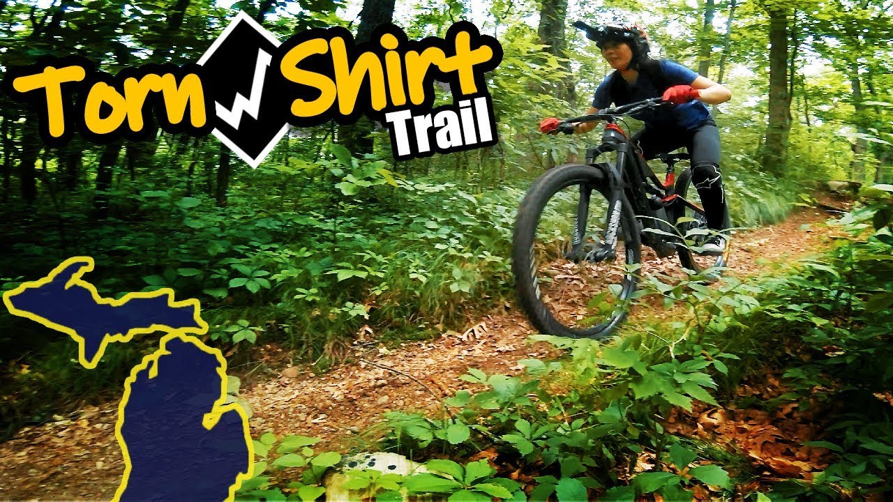 She Loves Riding Torn Shirt • Brighton Recreation Area, Michigan • The Duke of MTB
