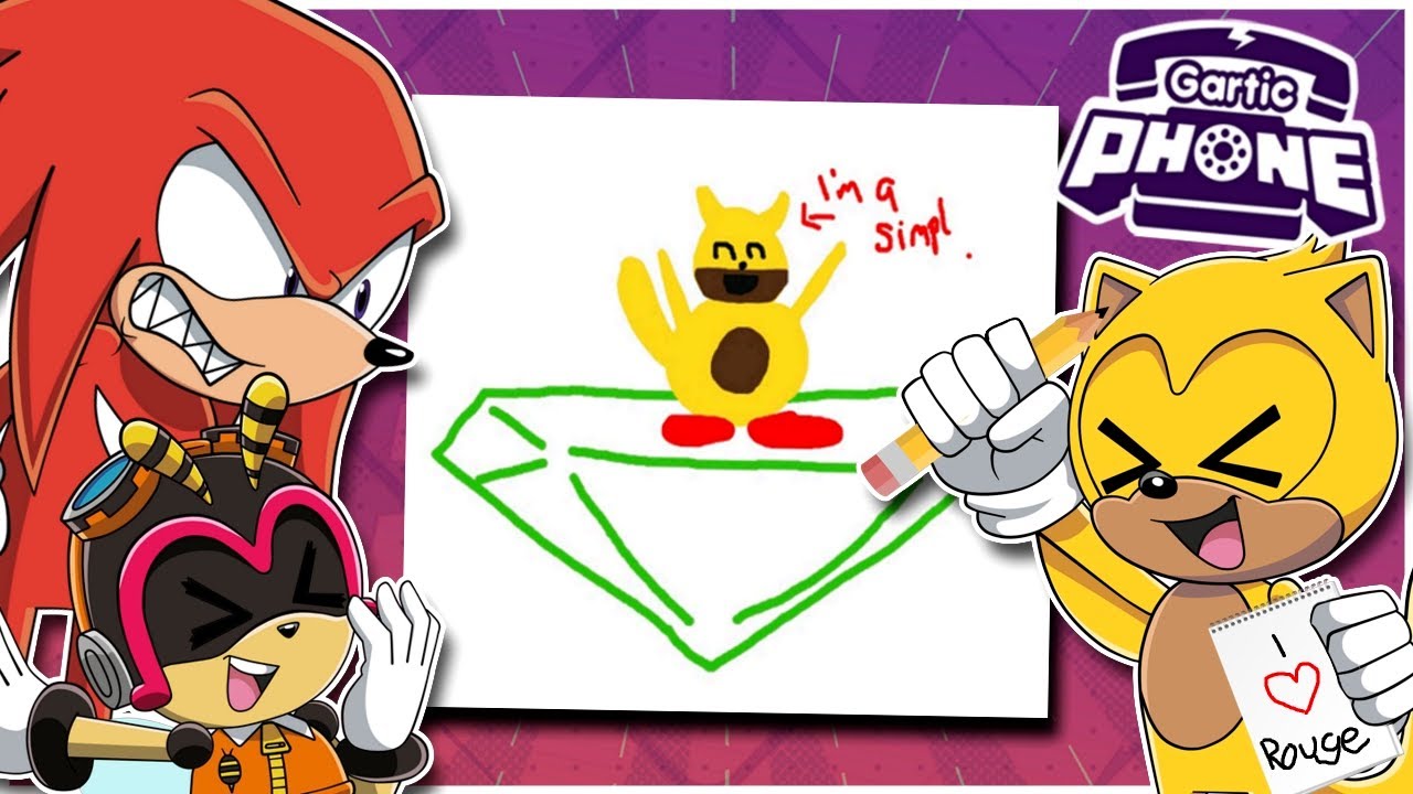 WE ALL PICKED THE SAME THING!?! Ray, Charmy and Knuckles Play Gartic Phone - The Telephone Game