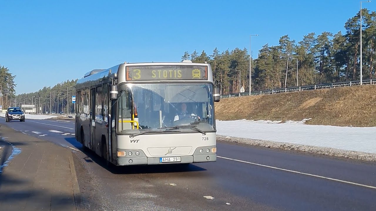 Volvo 7700 #728 3 маршрут/3 route/3 maršrutas/3 marszrut