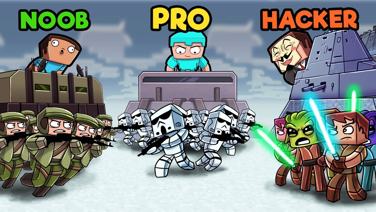 Rebels vs Empire vs Jedi - Star Wars! (Noob vs PRO vs Hacker)