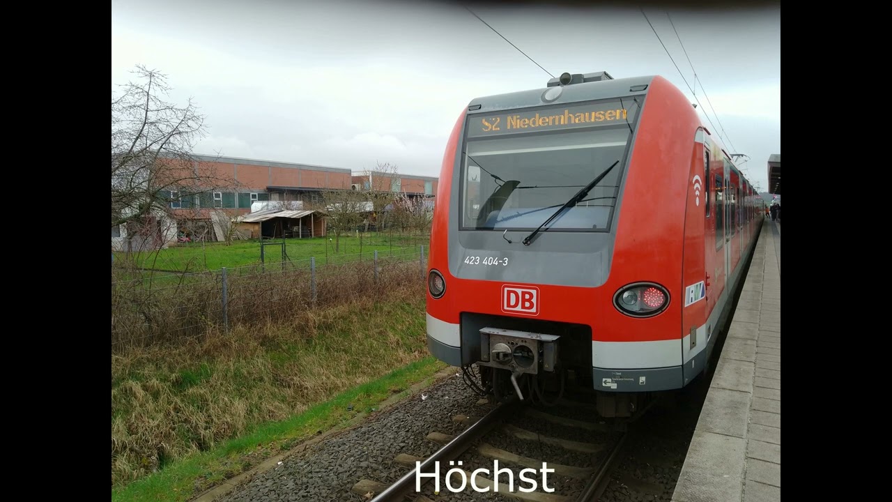 S-Bahn Rhein Main - Linie S2 Ansagen von Niedernhausen bis Dietzenbach