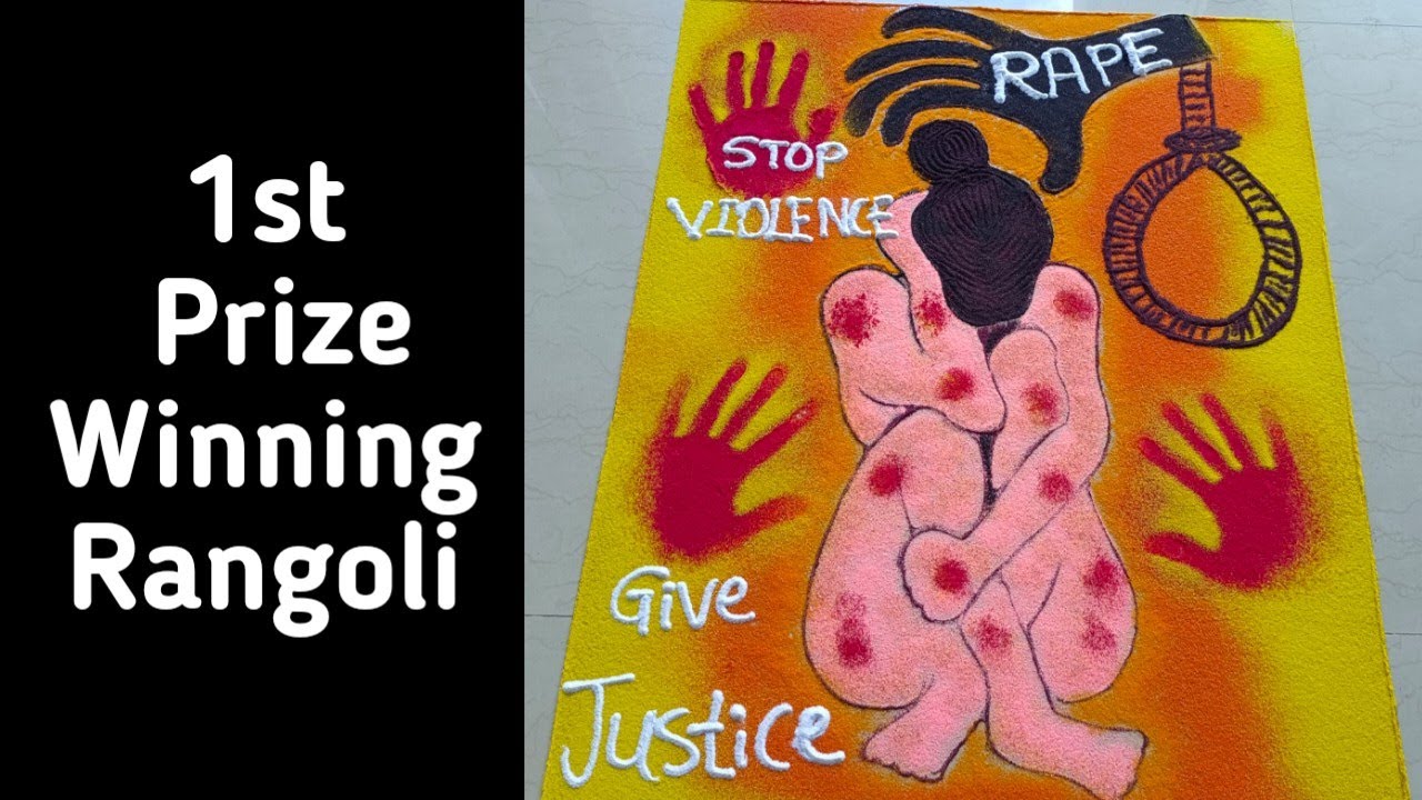 Meaningful Rangoli for Competition | 1st Prize winning Rangoli | Rangoli for Competition | Rangoli