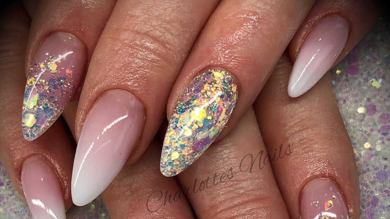 Acrylic nails - ombré design including full prep work & tip application