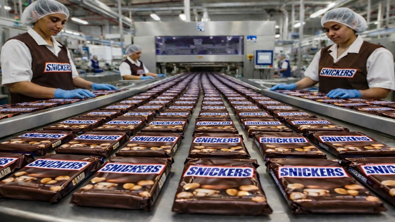 Inside the Snickers Chocolate Factory 🍫 | How Millions of Bars Are Made Every Day