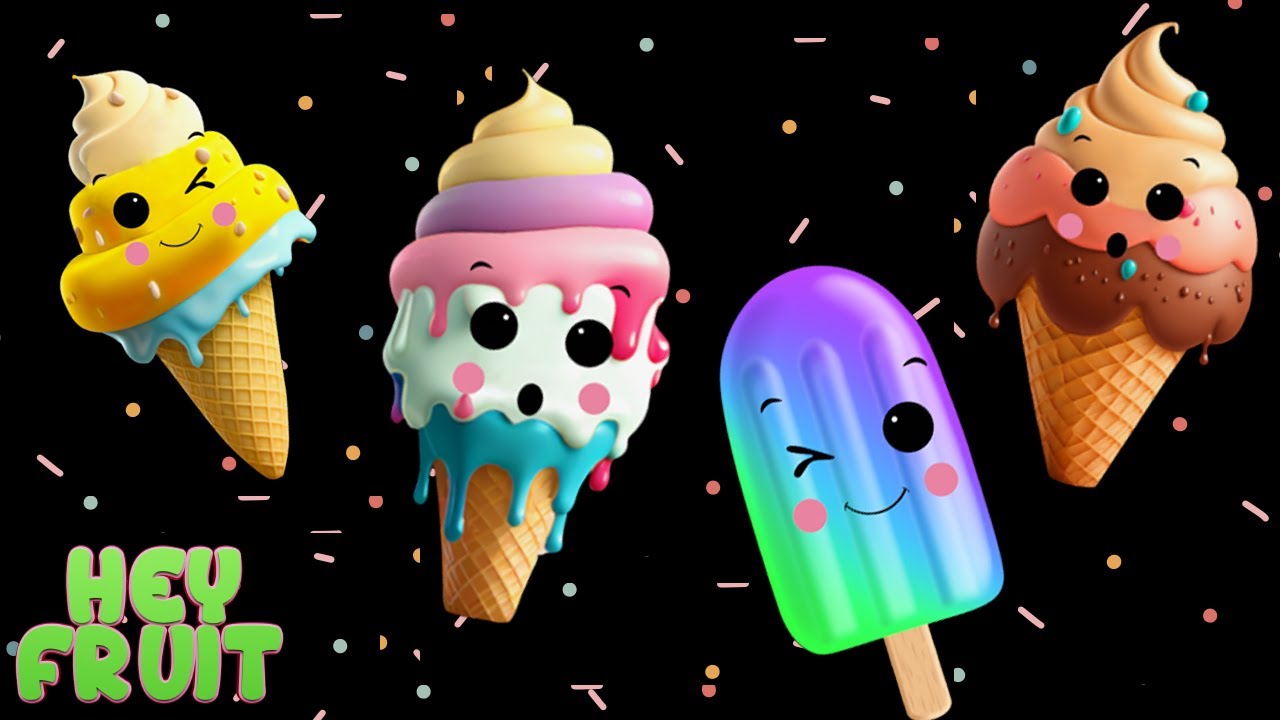 Ice Cream Dance Baby Sensory Video for kids - Hey Fruit Sensory