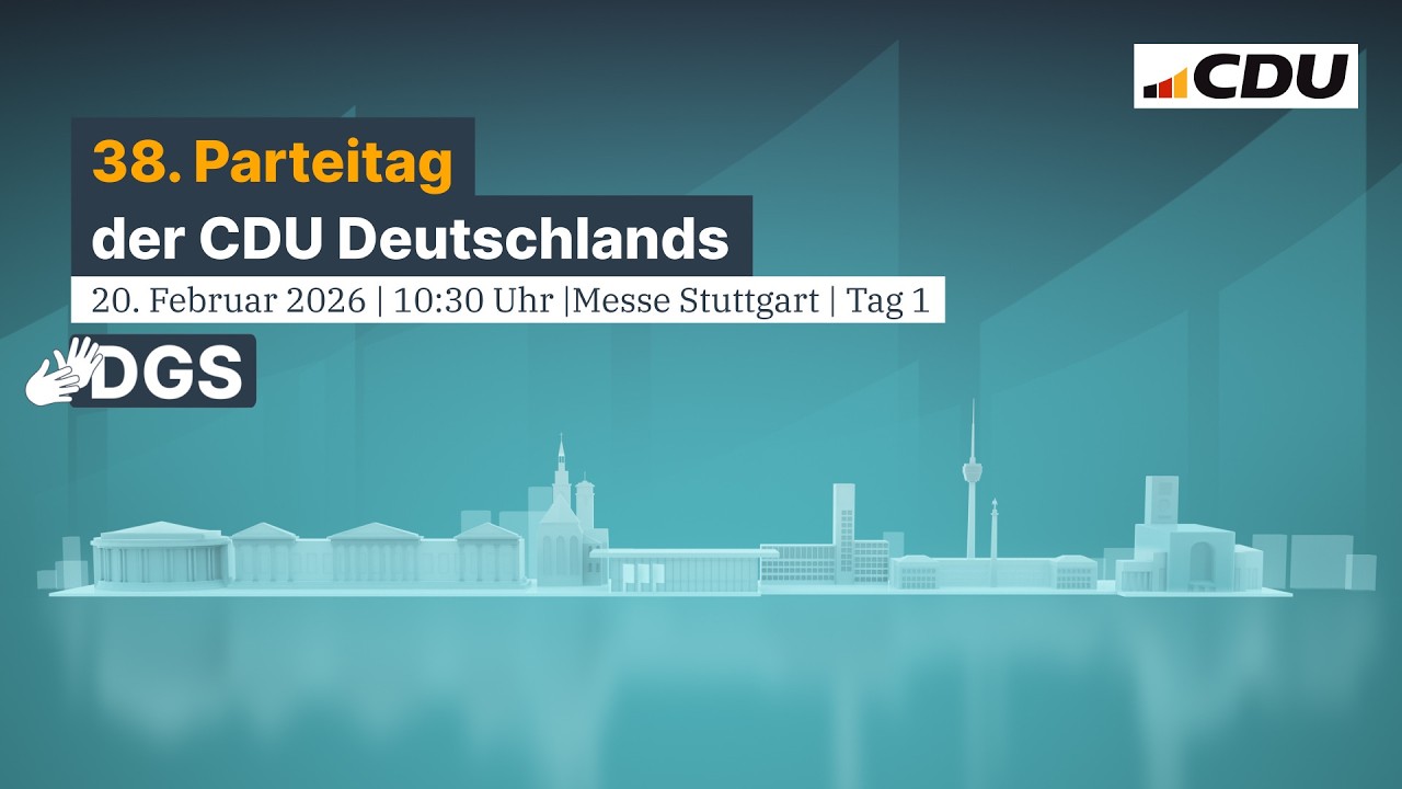 38. Parteitag der CDU Deutschlands &ndash; Verantwortung verpflichtet &ndash; Barrierefrei |&nbsp;Tag1
