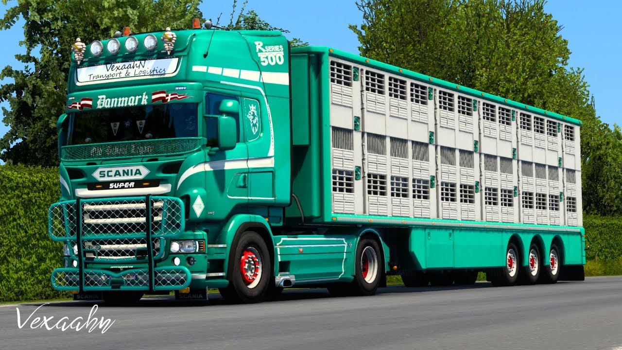 ETS2 1.47 | Scania R by RJL + V8 Open Pipe Sound by Melviles | Le Havre 🇫🇷 - Reims 🇫🇷 | ETS2 Mods