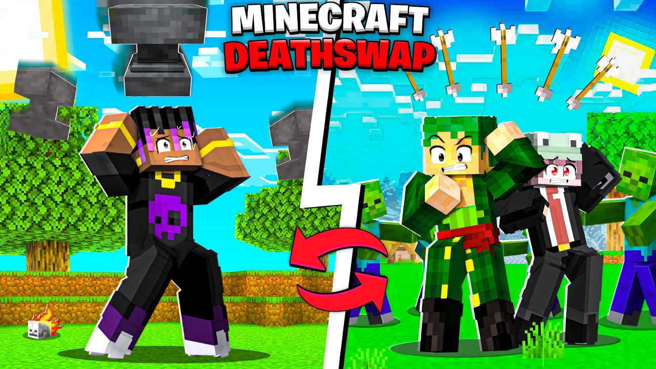 MINECRAFT DEATHSWAP BUT SLEEPING GIVES OP ITEMS😱