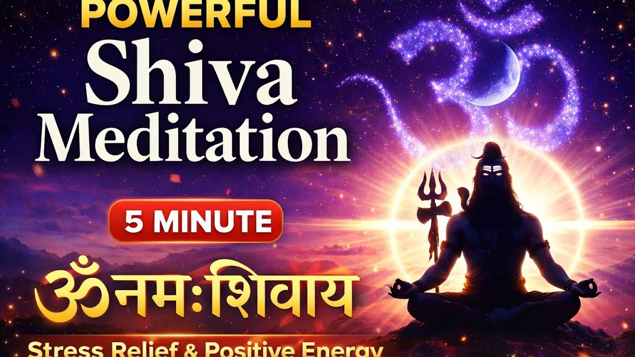 ॐ नमः शिवाय मंत्र जाप | Powerful Shiva Mantra Meditation | 5 Minute Stress Relief & Positive Energy