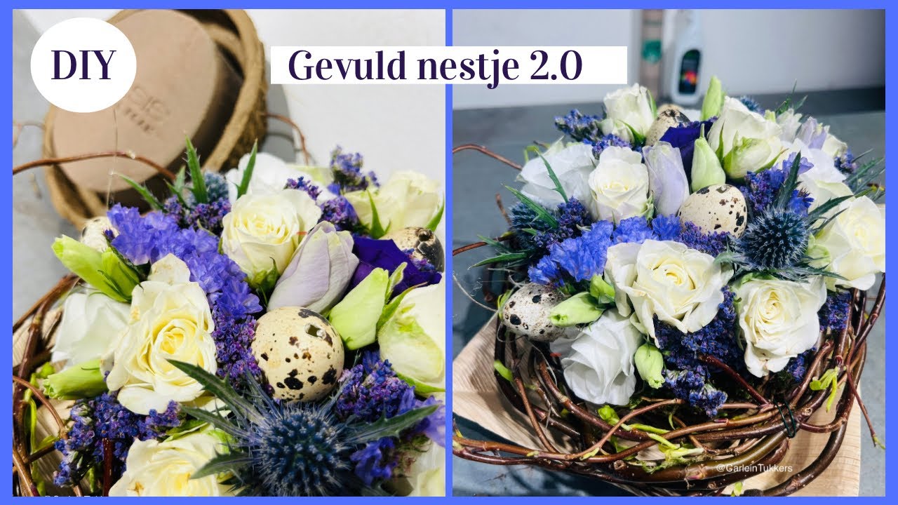 GEVULD NESTJE 2.0 🐣🌼| Voorjaarsbloemstuk | Cursus Bloemschikken #220 | Carlein Tukkers
