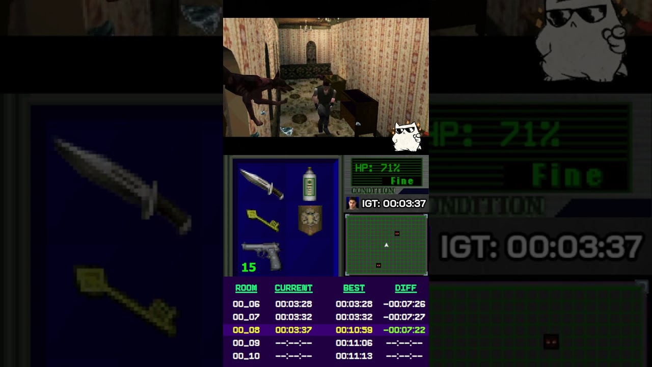 Resident Evil 1996 Vertical Speedrun Test