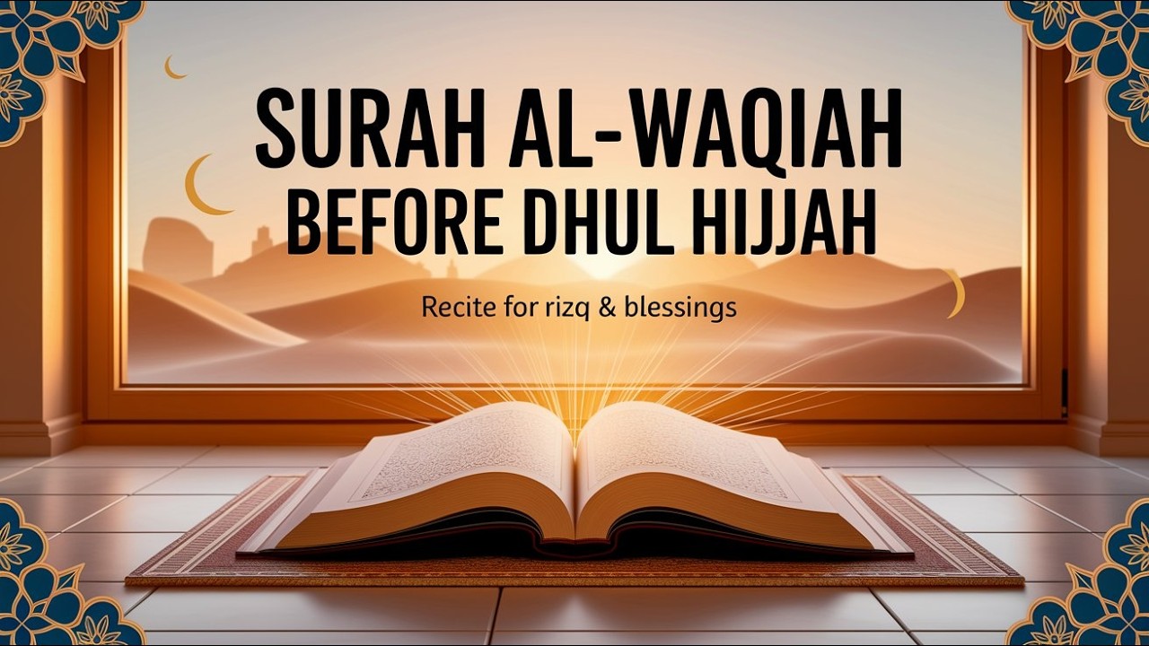 Recitation of Surah Al-Waqiah Before DhulHijjah | A Prayer for Sustenance & Blessings in Sacred Days