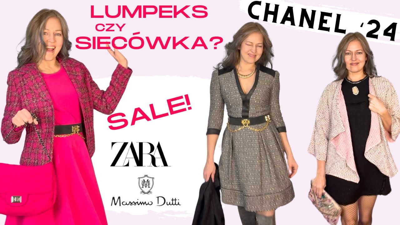 Lumpeks vs. sieciówka - szukam tweedu! Haul SH i stylówki a la Chanel FW 2023/24! Wyniki rozdania!